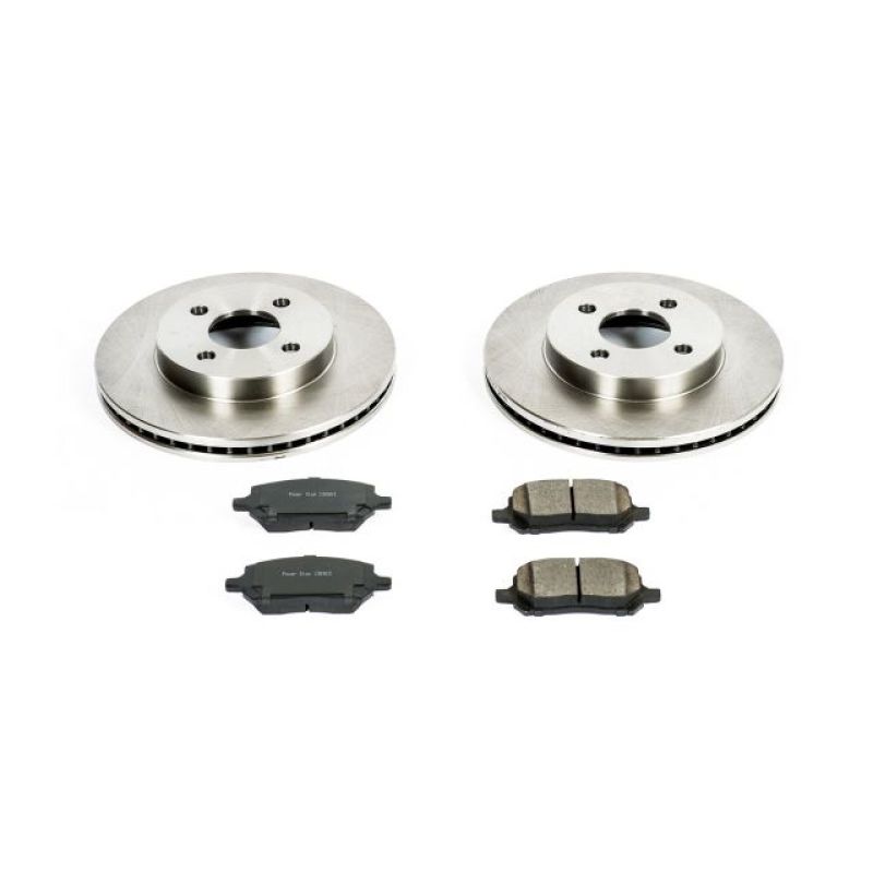 Chevrolet Cobalt Brake Kit - Front - PowerStop - Z17 Evolution Plus Rotors + Ceramic Pads - `05-`10