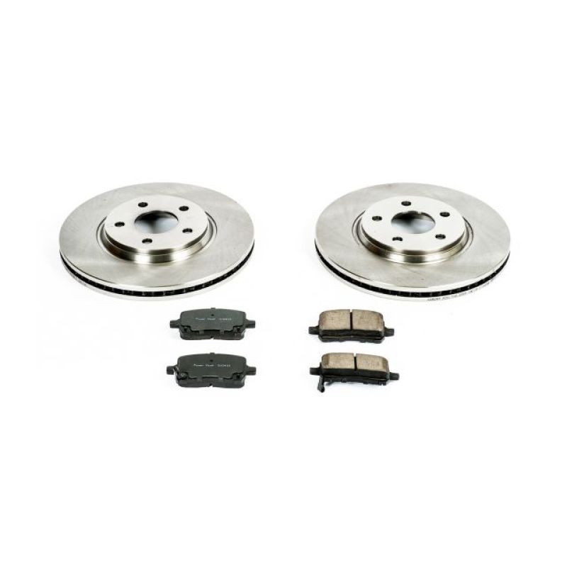 Chevrolet Cobalt Brake Kit - Front - PowerStop - Z17 Evolution Plus Ceramic Pads + Autospecialty Rotors - `05-`06