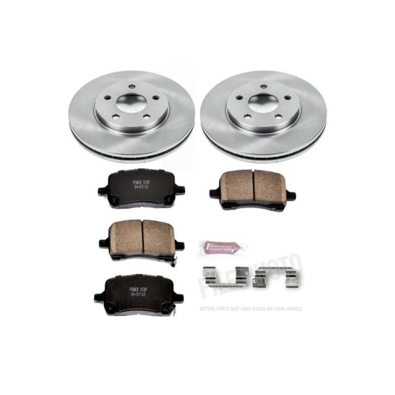Chevrolet Malibu Brake Kit - Front - PowerStop - Z17 Evolution Plus Ceramic Pads + Autospecialty Rotors - `04-`08