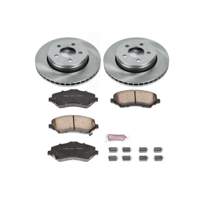 Dodge Nitro Brake Kit - Front - PowerStop - Z17 Stock Replacement Rotors + Z17 Evolution Plus Ceramic Pads - `07-`11