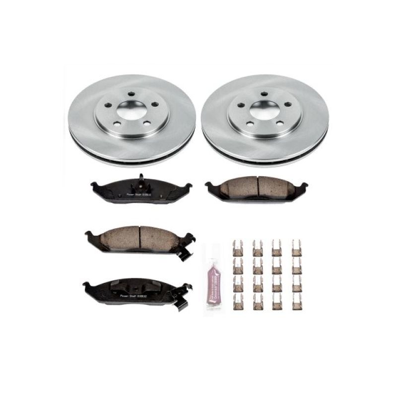 Chrysler Cirrus Brake Kit - Front - PowerStop - Z17 Evolution Plus Ceramic Pads + Autospecialty Rotors - `95-`00