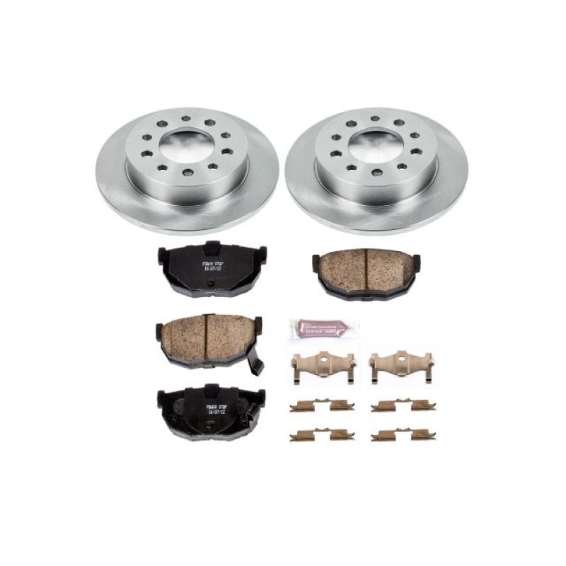 Hyundai Tiburon Brake Kit - Rear - PowerStop - Z17 Evolution Plus Ceramic Pads + Autospecialty Rotors - `03-`08