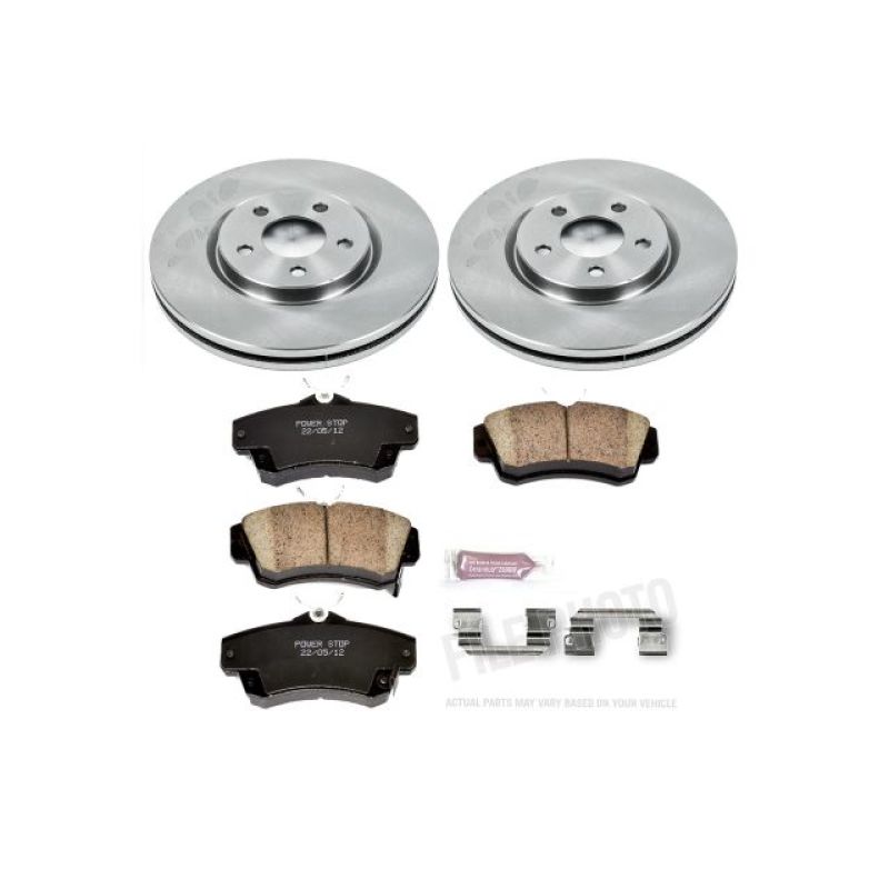 Chrysler PT Cruiser Brake Kit - Front - PowerStop - Z17 Evolution Plus Ceramic Pads + Autospecialty Rotors - `03-`09
