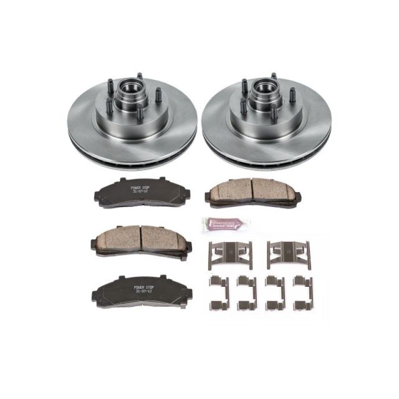 Ford Explorer Brake Kit - Front - PowerStop - Z17 Evolution Plus Rotors + Ceramic Pads - `95-`01