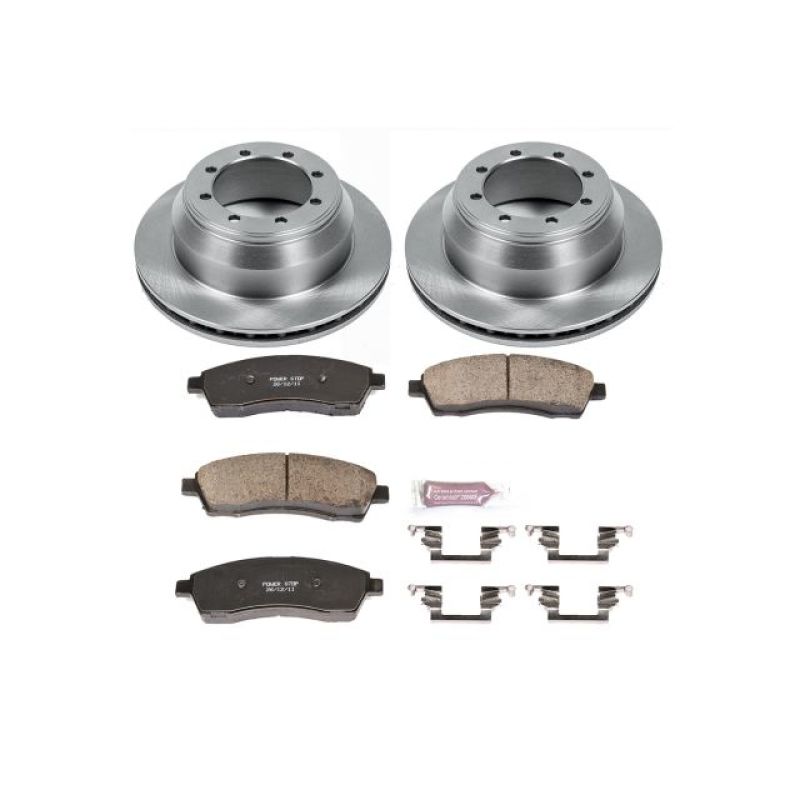 Ford F-350 Super Duty Brake Kit - Rear - PowerStop - OE Stock Replacement Rotors + Z17 Evolution Plus Ceramic Pads - `99-`04 Ford F-350 Super Duty Brake Kit - Rear - PowerStop - OE Stock Replacement Rotors + Z17 Evolution Plus Ceramic Pads - `99-`04