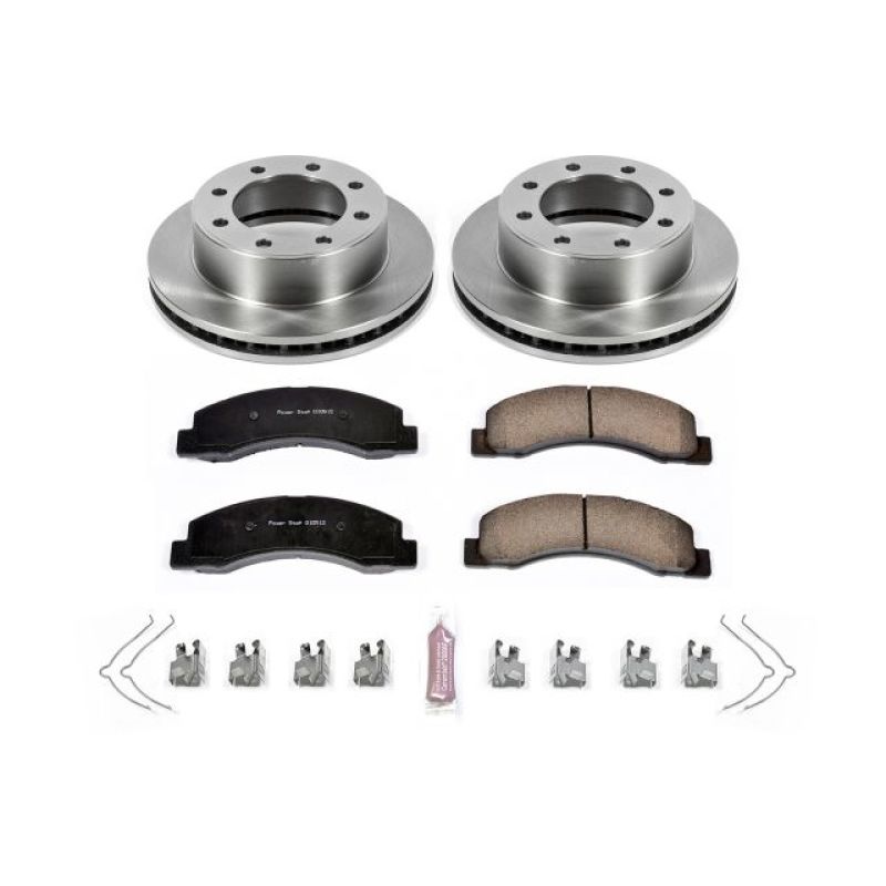 Ford Excursion Brake Kit - Front - PowerStop - Z17 Stock Replacement + Autospecialty Rotors - `00-`05