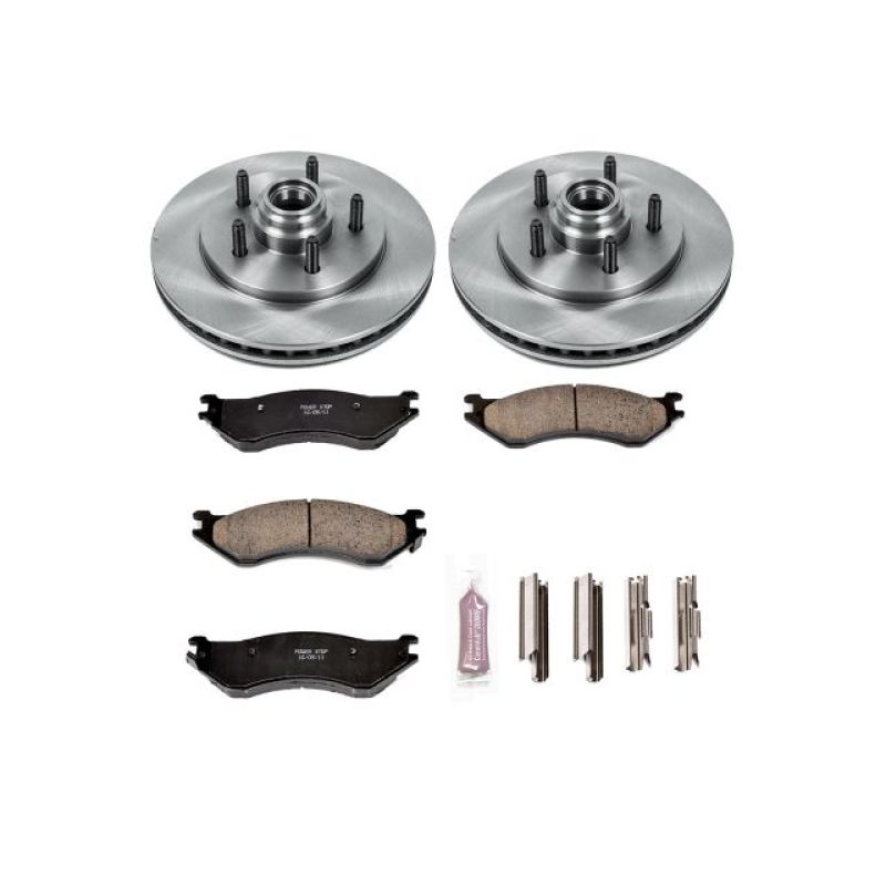 Ford Expedition Brake Kit - Front - PowerStop - Z17 Evolution Plus Ceramic Pads + Autospecialty Rotors - `00-`02