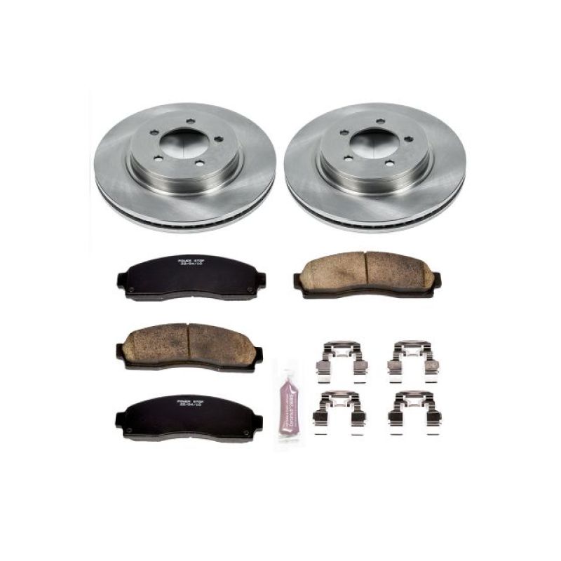Ford Explorer Brake Kit - Front - PowerStop - Z17 Evolution Plus Rotors + Z17 Ceramic Pads - `02-`05