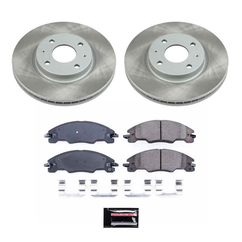 Lincoln Navigator Brake Kit - Front + Rear - PowerStop - Autospecialty Rotors + Z17 Evolution Plus Ceramic Pads - `03-`06
