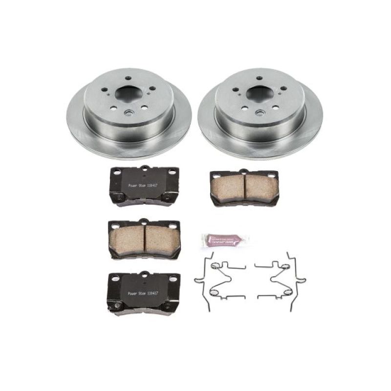 Lexus IS250 Brake Kit - Rear - PowerStop - Z17 Evolution Plus Ceramic Pads + Autospecialty Rotors - `06-`13