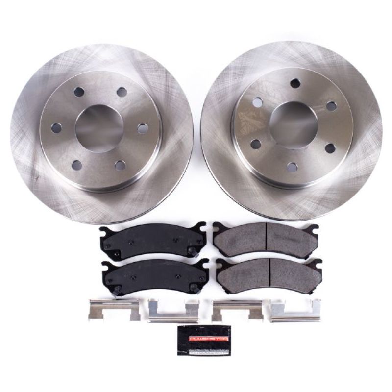 Cadillac Escalade Brake Kit - Front - PowerStop - Z17 Stock Replacement Rotors + Z17 Evolution Plus Ceramic Pads - `02-`06 Cadillac Escalade Brake Kit - Front - PowerStop - Z17 Stock Replacement Rotors + Z17 Evolution Plus Ceramic Pads - `02-`06
