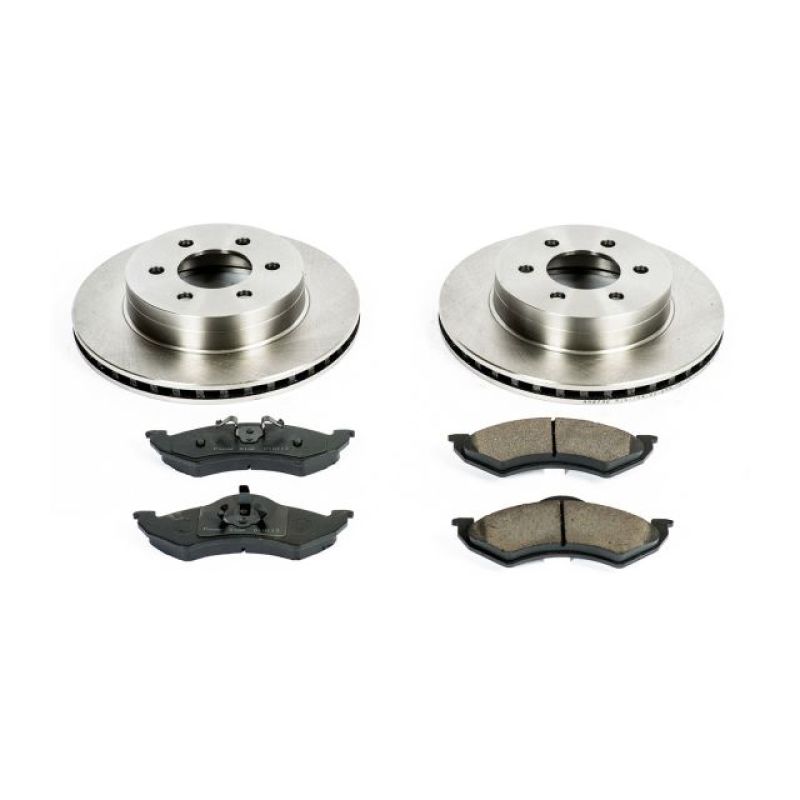 Dodge Dakota Brake Kit - Front - PowerStop - Z17 Evolution Plus Rotors + Ceramic Pads - `00-`02
