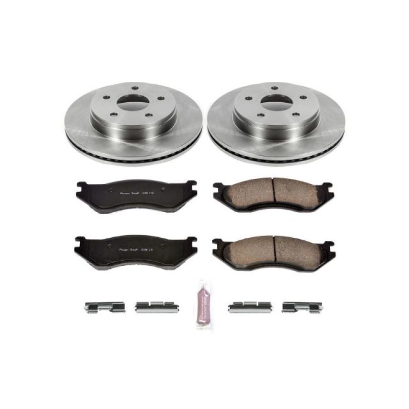 Dodge Ram 1500 Brake Kit - Front - PowerStop - Z17 Stock Replacement Rotors + Z17 Evolution Plus Ceramic Pads - `03-`05 Dodge Ram 1500 Brake Kit - Front - PowerStop - Z17 Stock Replacement Rotors + Z17 Evolution Plus Ceramic Pads - `03-`05