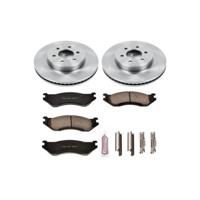 Dodge Durango Brake Kit - Front - PowerStop - Z17 Ceramic Pads + Autospecialty Rotors - 2003