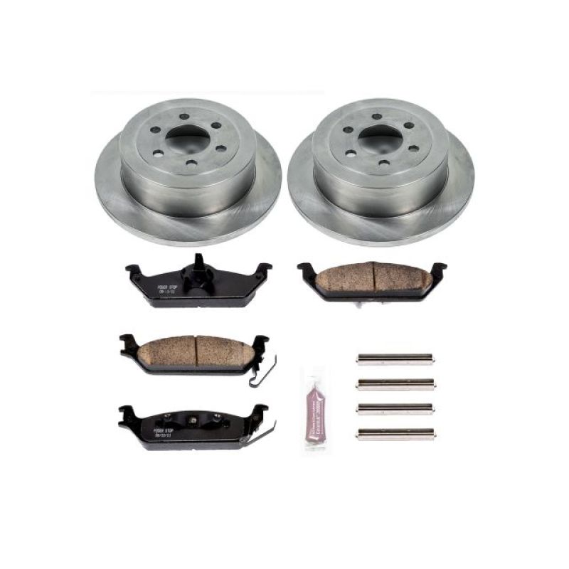 Dodge Dakota Brake Kit - Rear - PowerStop - Z17 Evolution Plus Ceramic Pads + Autospecialty Rotors - `03-`04