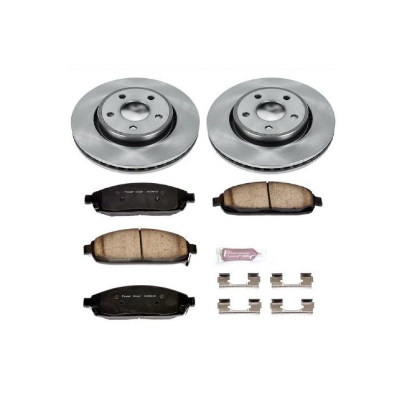 Jeep Commander Brake Kit - Front - PowerStop - OE Stock Replacement Rotors + Z17 Evolution Plus Ceramic Pads - `06-`10 Jeep Commander Brake Kit - Front - PowerStop - OE Stock Replacement Rotors + Z17 Evolution Plus Ceramic Pads - `06-`10