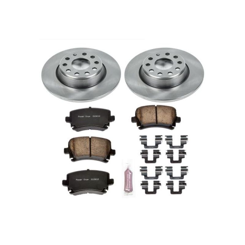 Audi A3 Brake Kit - Rear - PowerStop - Z17 Evolution Plus Rotors + Ceramic Pads - `06-`09 Audi A3 Brake Kit - Rear - PowerStop - Z17 Evolution Plus Rotors + Ceramic Pads - `06-`09