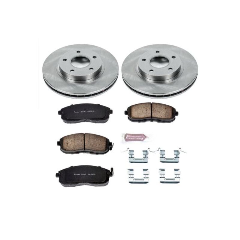Infiniti I30 Brake Kit - Front - PowerStop - Z17 Stock Replacement Rotors + Z17 Evolution Plus Ceramic Pads - `00-`01