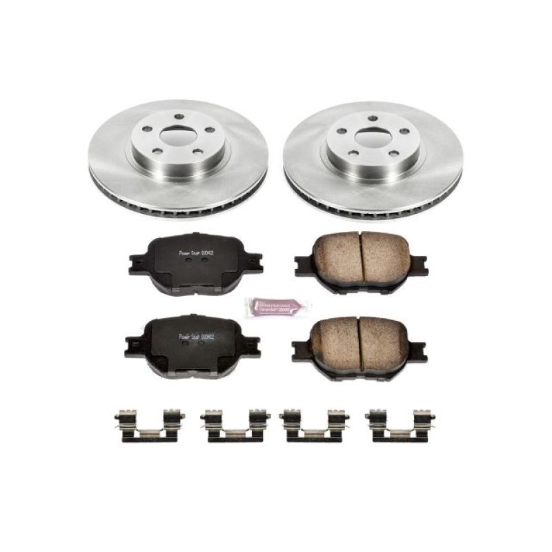 Scion tC Brake Kit - Front - PowerStop - Z17 Evolution Plus Ceramic Pads + Autospecialty Rotors - `05-`10