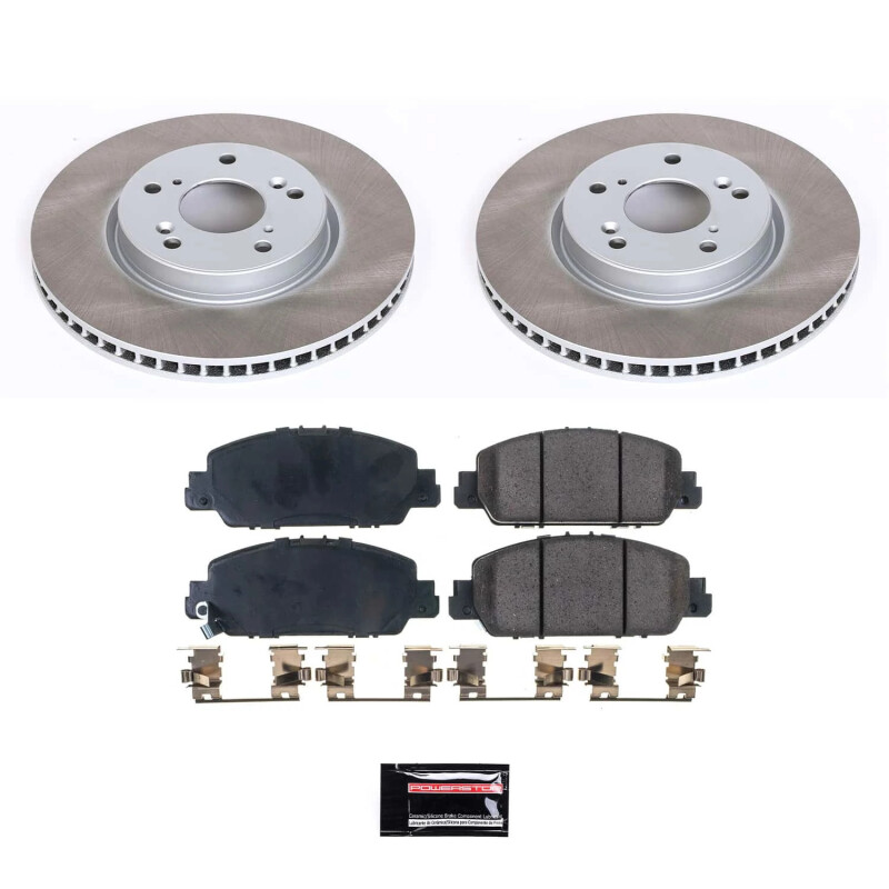 Toyota Celica Brake Kit - Front + Rear - PowerStop - Z17 Evolution Plus Ceramic Pads + Autospecialty Rotors - `00-`05