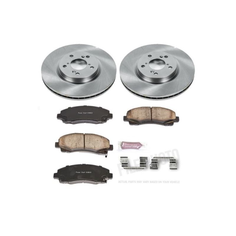 Honda Ridgeline Brake Kit - Front - PowerStop - Z17 Evolution Plus Ceramic Pads + Autospecialty Rotors - `06-`11