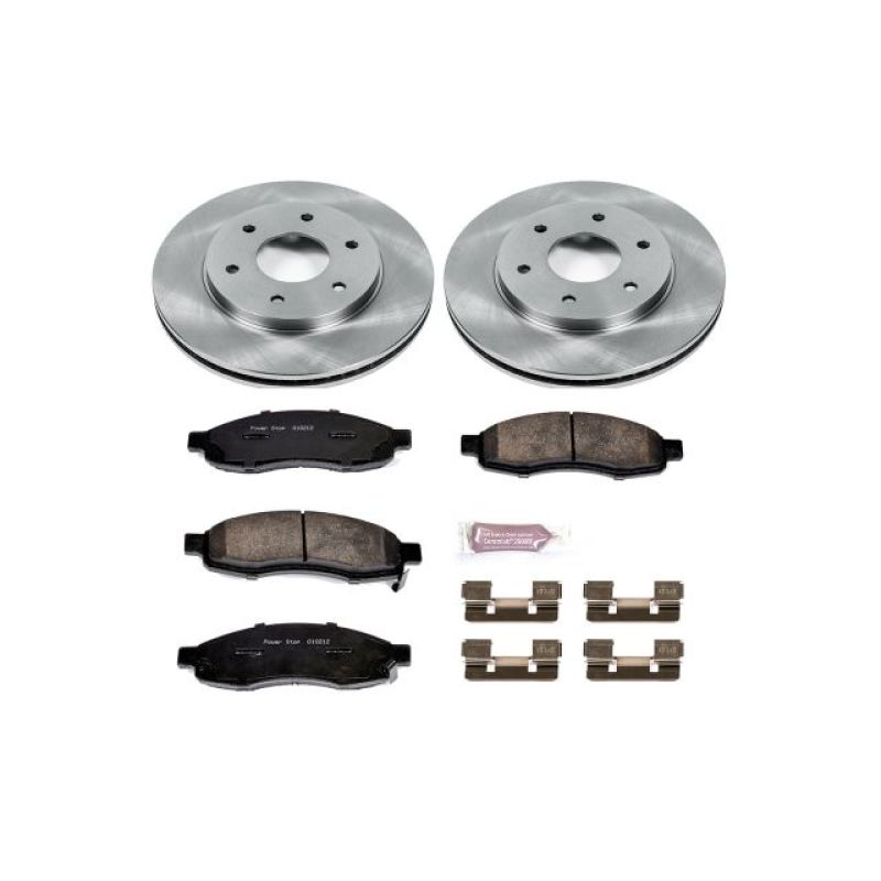 Infiniti QX56 Brake Kit - Front - PowerStop - Z17 Evolution Plus Ceramic Pads + Autospecialty Rotors - `04-`05