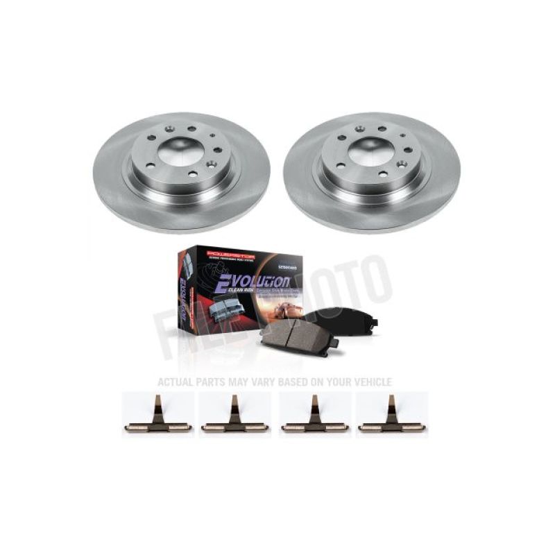 Mazda 626 Brake Kit - Rear - PowerStop - Z17 Evolution Plus Rotors + Ceramic Pads - `98-`02