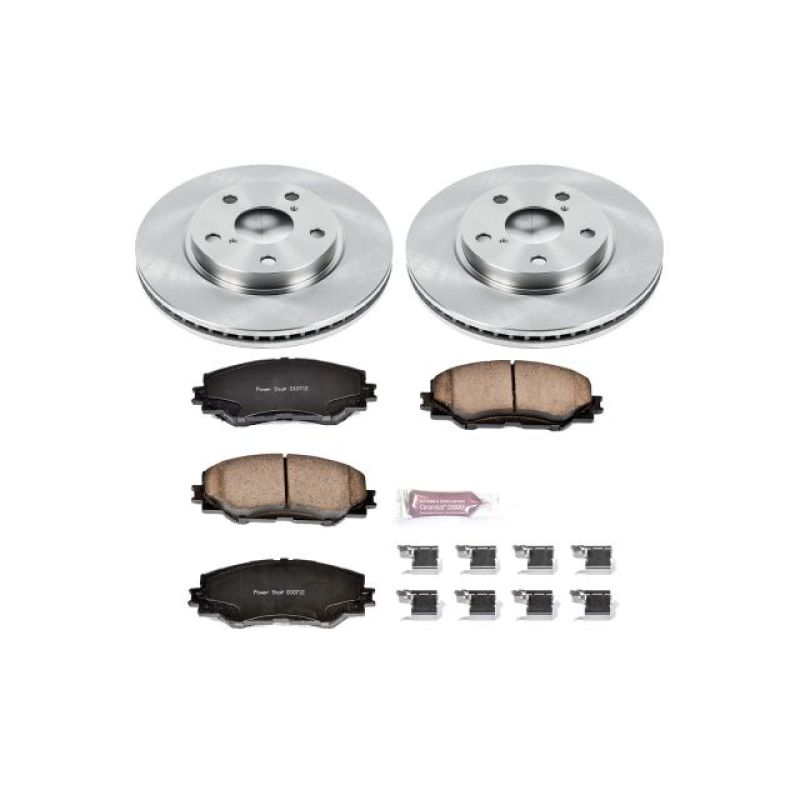Lexus HS250h Brake Kit - Front - PowerStop - Autospecialty Rotors + Z17 Evolution Plus Ceramic Pads - `10-`12