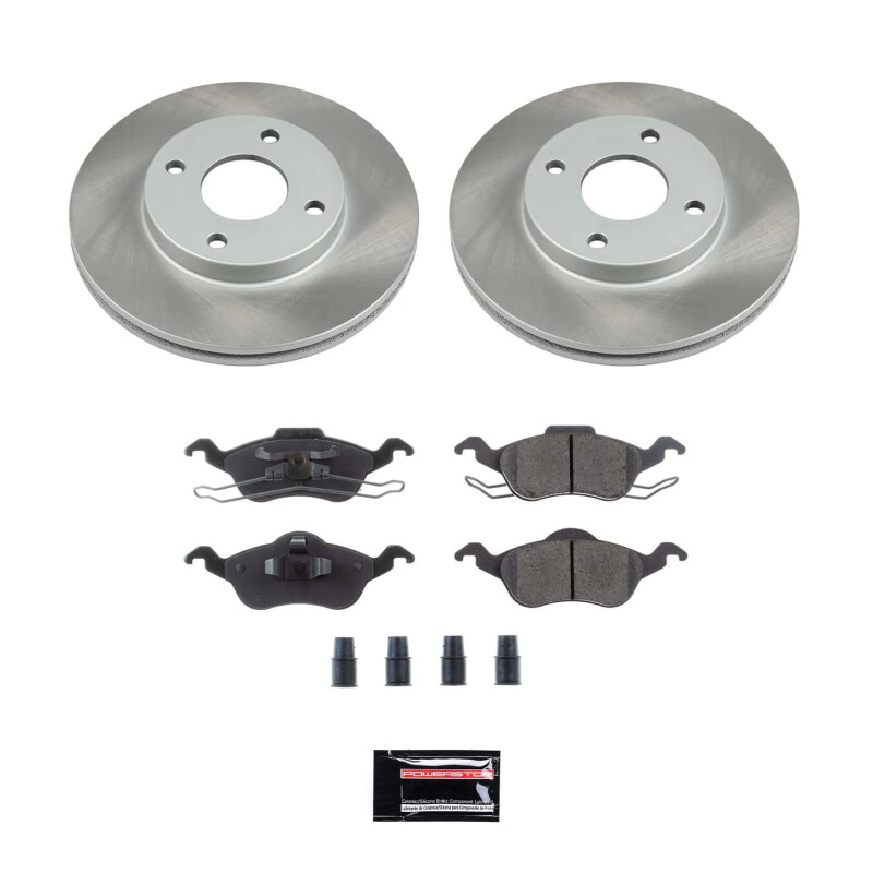 Cadillac CTS Brake Kit - Front + Rear - PowerStop - Autospecialty Rotors + Z17 Evolution Plus Ceramic Pads - `04-`07