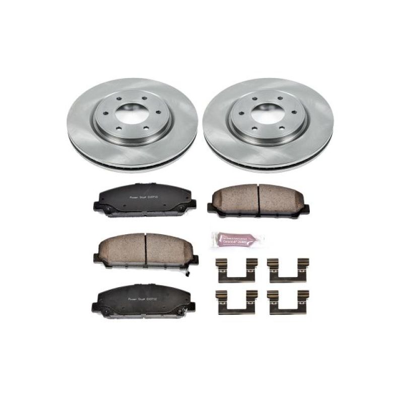 Infiniti QX56 Brake Kit - Front - PowerStop - Z17 Evolution Plus Ceramic Pads + Autospecialty Rotors - `08-`10