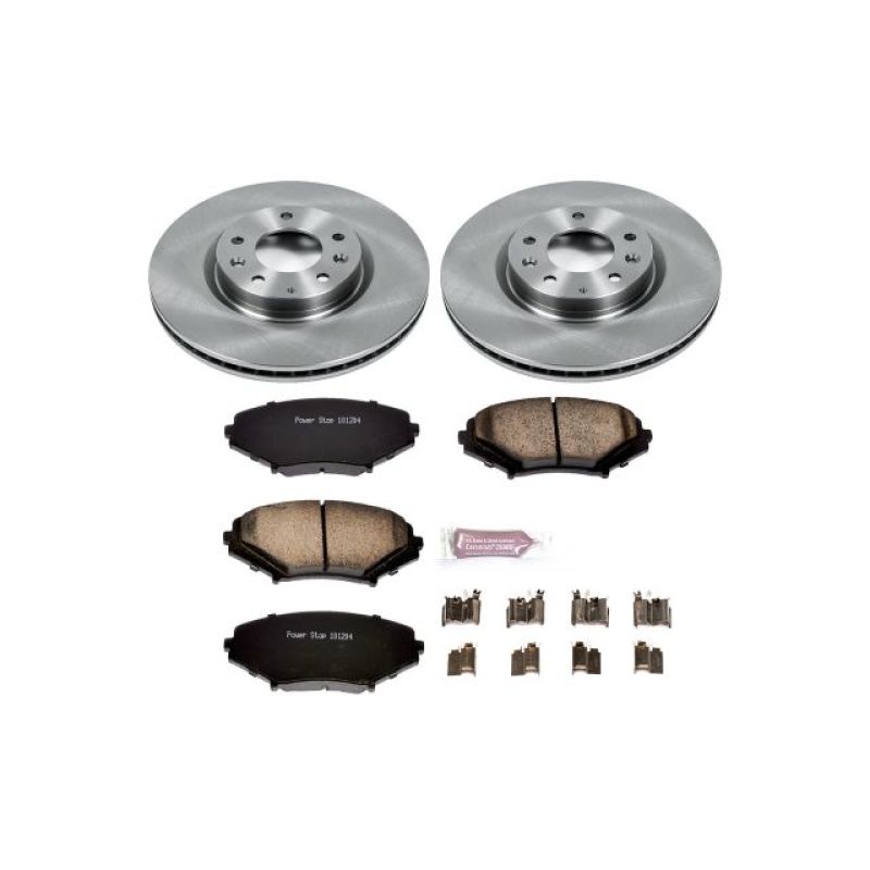 Mazda RX-8 Brake Kit - Front - PowerStop - Autospecialty Rotors + Z17 Evolution Plus Pads - `04-`08