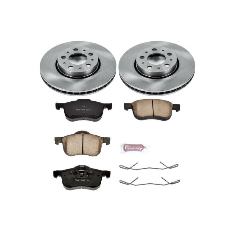 Volvo S60 Brake Kit - Front - PowerStop - Z17 Evolution Plus Ceramic Pads + Autospecialty Rotors - `01-`07