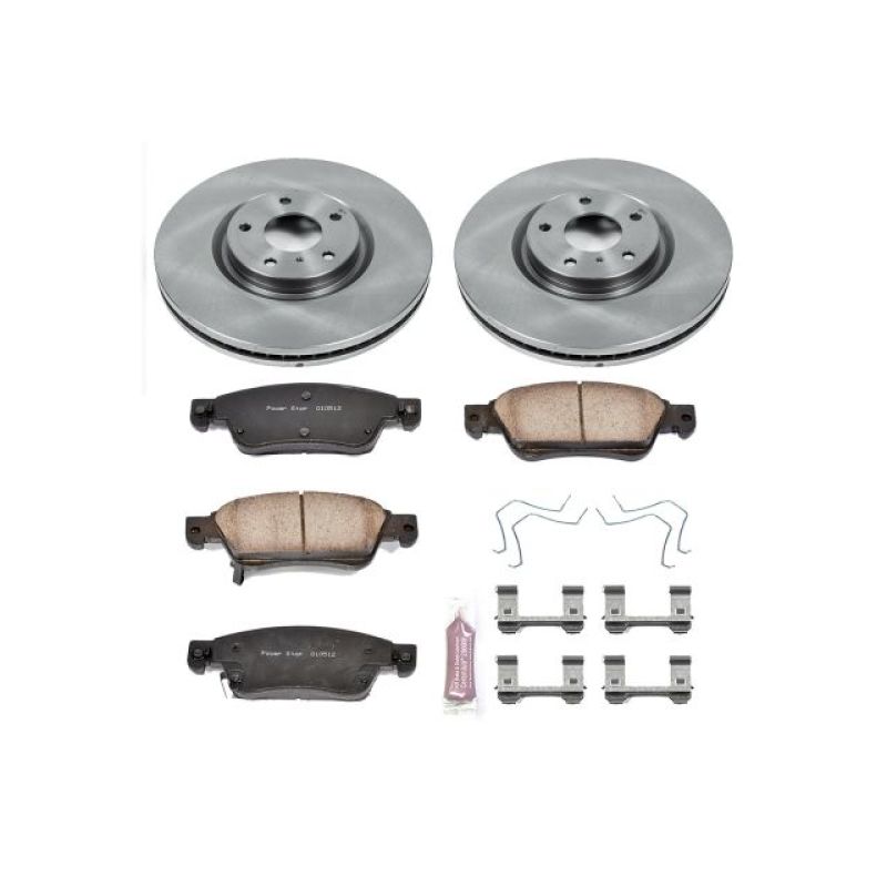 Infiniti G35 Brake Kit - Front - PowerStop - OE Style Rotors + Z17 Evolution Plus Ceramic Pads - `07-`08