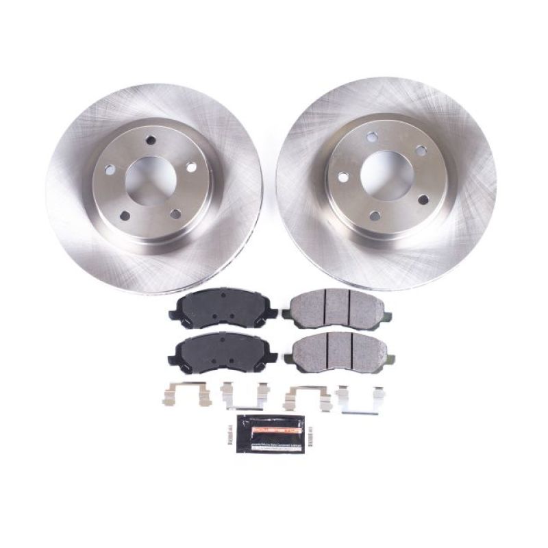 Chrysler 200 Brake Kit - Front - PowerStop - OE Stock Replacement Low-Dust Ceramic Pads + Autospecialty Rotors - `11-`14 Chrysler 200 Brake Kit - Front - PowerStop - OE Stock Replacement Low-Dust Ceramic Pads + Autospecialty Rotors - `11-`14