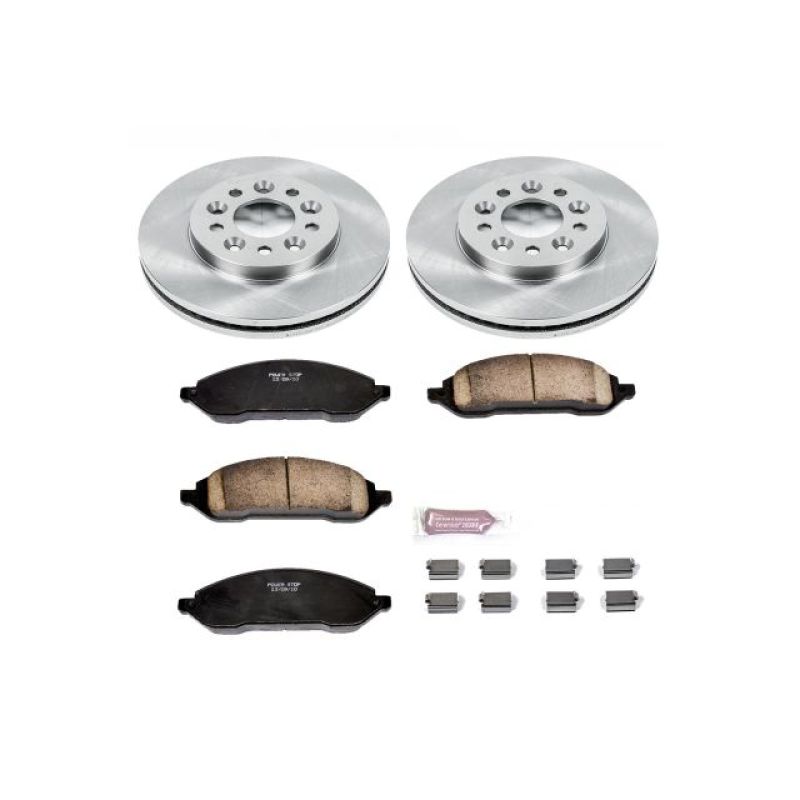 Ford Freestar Brake Kit - Front - PowerStop - Z17 Stock Replacement Rotors + Z17 Evolution Plus Ceramic Pads - `04-`07