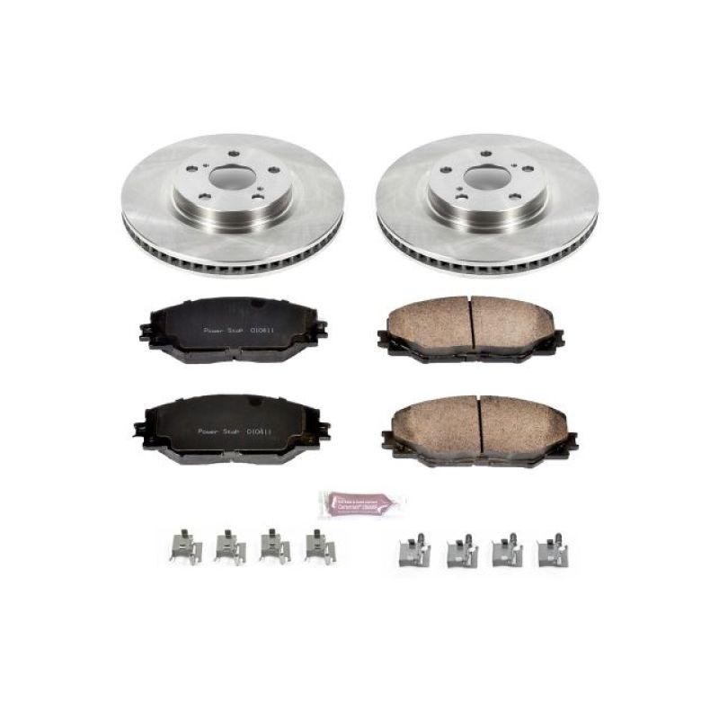 Pontiac Vibe Brake Kit - Front - PowerStop - Z17 Evolution Plus Ceramic Pads + Autospecialty Rotors - `09-`10 Pontiac Vibe Brake Kit - Front - PowerStop - Z17 Evolution Plus Ceramic Pads + Autospecialty Rotors - `09-`10