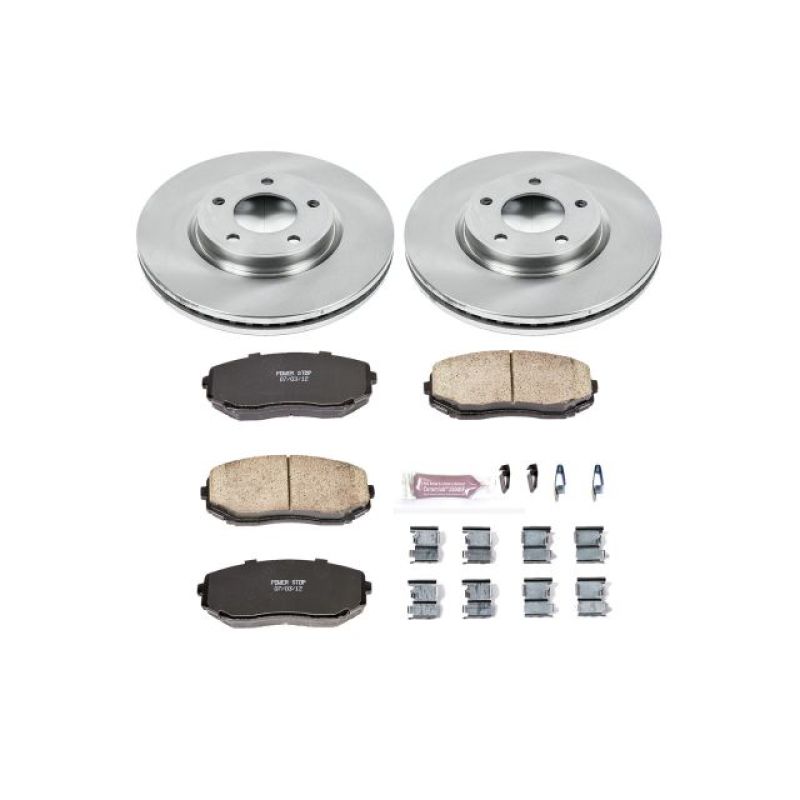 Ford Edge Brake Kit - Front - PowerStop - Autospecialty Rotors + Z17 Evolution Plus Ceramic Pads - `07-`09
