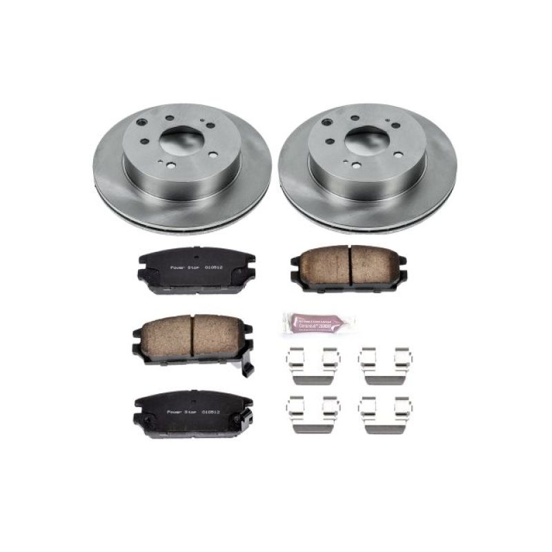 Mitsubishi Eclipse Brake Kit - Rear - PowerStop - Autospecialty Rotors + Z17 Evolution Plus Ceramic Pads - `06-`12 Mitsubishi Eclipse Brake Kit - Rear - PowerStop - Autospecialty Rotors + Z17 Evolution Plus Ceramic Pads - `06-`12