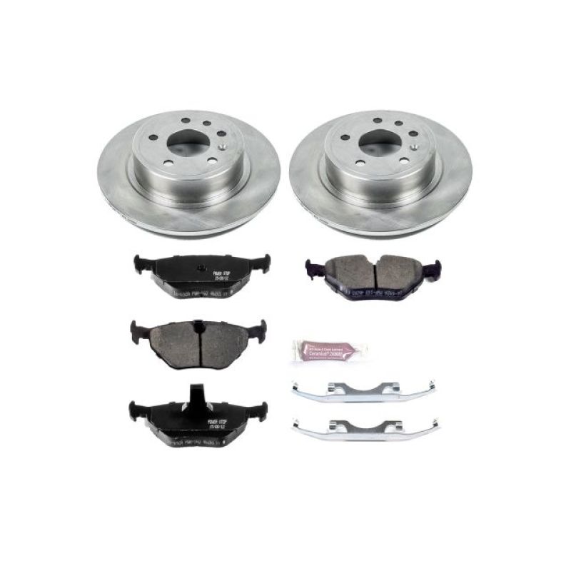 Saab 9-5 Brake Kit - Rear - PowerStop - Z17 Evolution Plus Ceramic Pads + Autospecialty Rotors - `99-`10