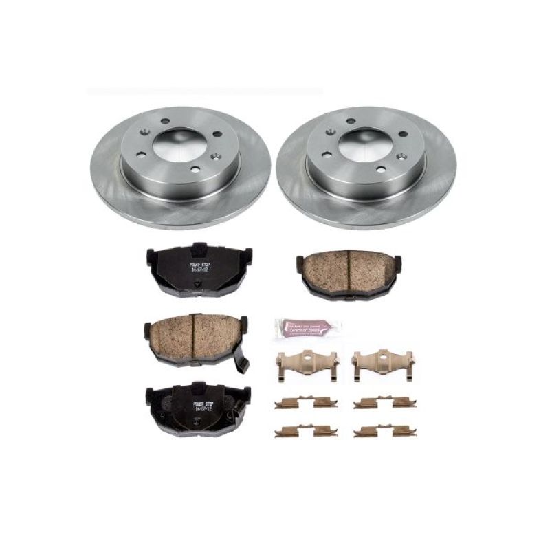 Hyundai Elantra Brake Kit - Rear - PowerStop - Z17 Stock Replacement Kit + Evolution Plus Ceramic Pads - `97-`06