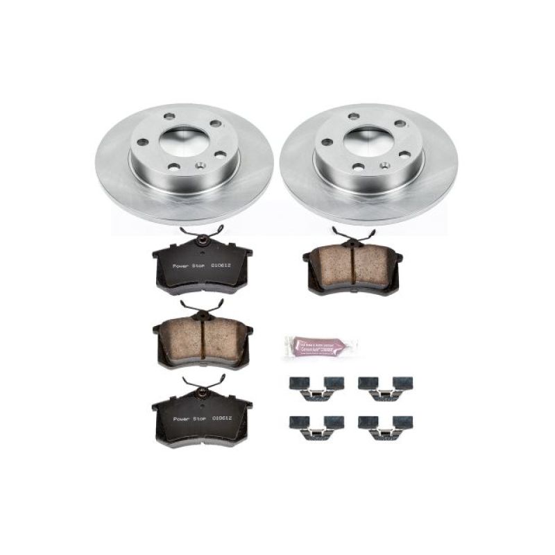 Audi A4 Brake Kit - Rear - PowerStop - Z17 Evolution Plus Ceramic Pads + Autospecialty Rotors - `02-`06 Audi A4 Brake Kit - Rear - PowerStop - Z17 Evolution Plus Ceramic Pads + Autospecialty Rotors - `02-`06
