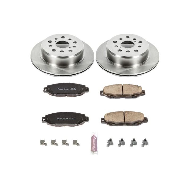 Lexus SC300 Brake Kit - Rear - PowerStop - Autospecialty Rotors + Z17 Ceramic Pads - `99-`00