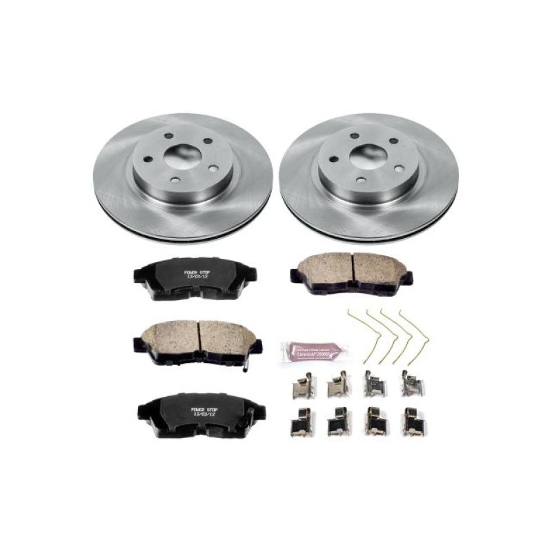 Toyota RAV4 Brake Kit - Front - PowerStop - Z17 Evolution Plus Ceramic Pads + Autospecialty Rotors - `96-`00