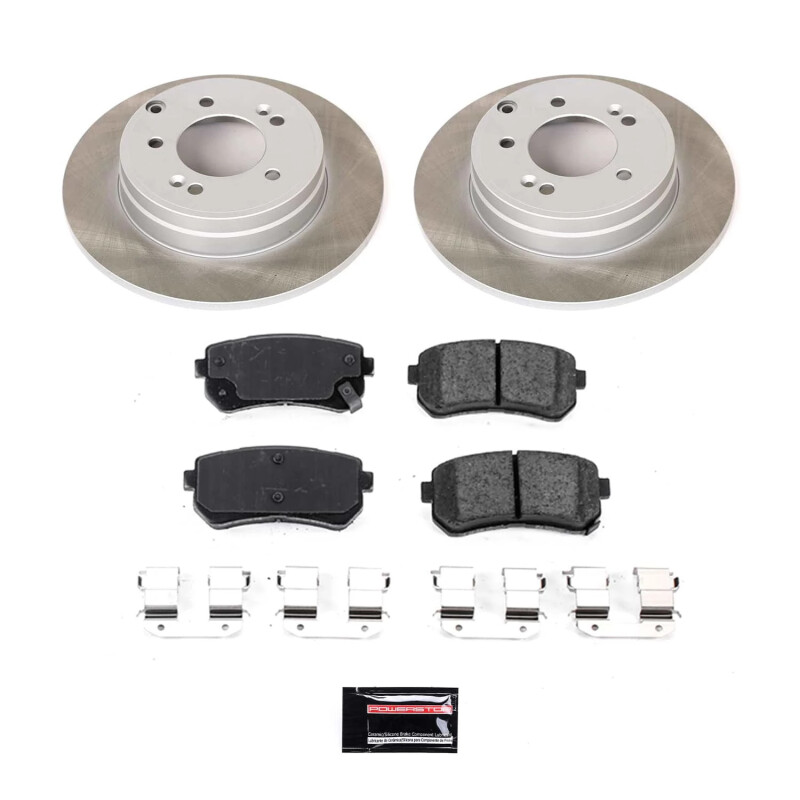 Lincoln Mark LT Brake Kit - Front + Rear - PowerStop - Autospecialty Rotors + Z17 Evolution Plus Ceramic Pads - `06-`08