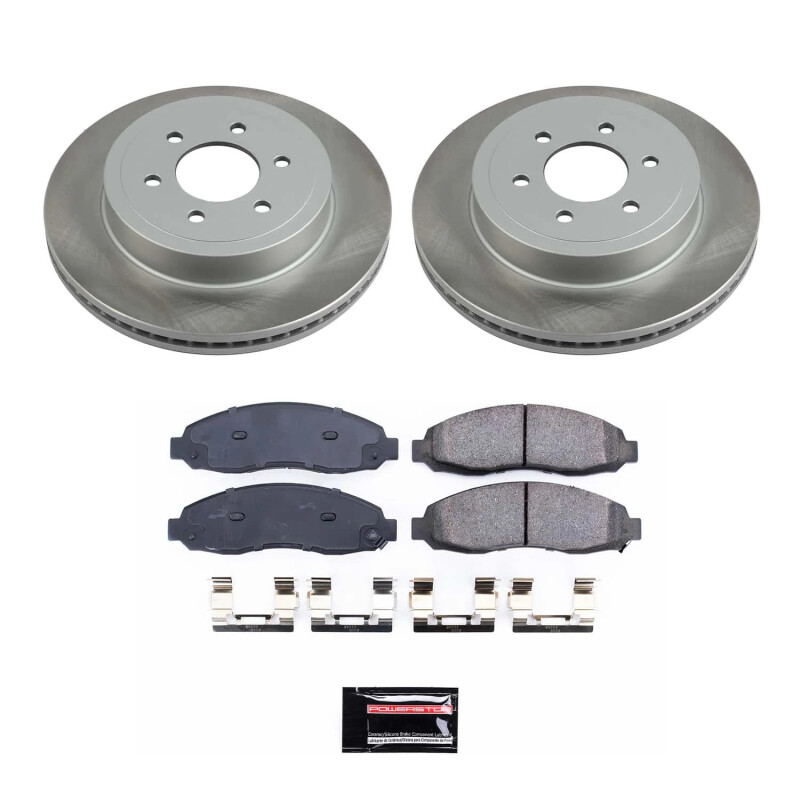 Volkswagen Phaeton Brake Kit - Front + Rear - PowerStop - Autospecialty Rotors + Z17 Evolution Plus Ceramic Pads - `04-`06