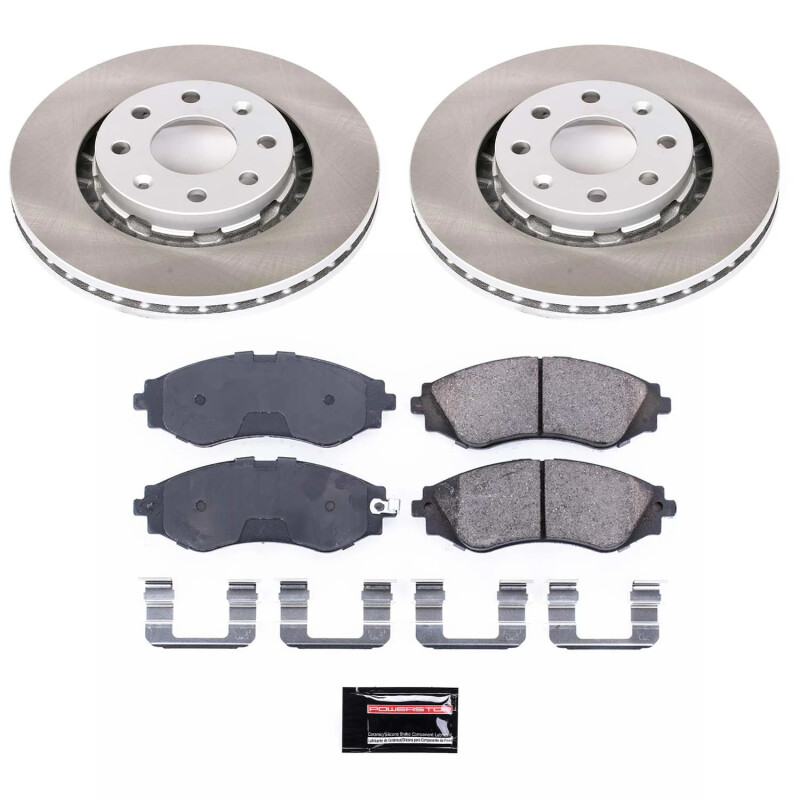 Hyundai Santa Fe Brake Kit - Front + Rear - PowerStop - OE Stock Replacement Low-Dust Ceramic Pads + Autospecialty Rotors - `01-`05