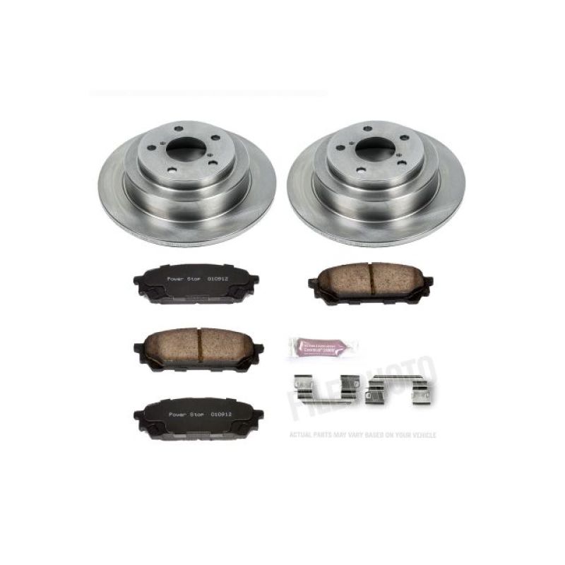 Saab 9-2X Brake Kit - Rear - PowerStop - Autospecialty Rotors + Z17 Evolution Plus Ceramic Pads - `05-`06 Saab 9-2X Brake Kit - Rear - PowerStop - Autospecialty Rotors + Z17 Evolution Plus Ceramic Pads - `05-`06