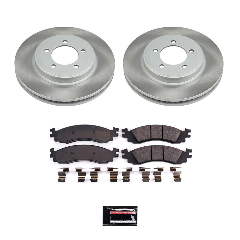 Volkswagen Touareg Brake Kit - Front + Rear - PowerStop - Autospecialty Rotors + Z17 Evolution Plus Ceramic Pads - `04-`06
