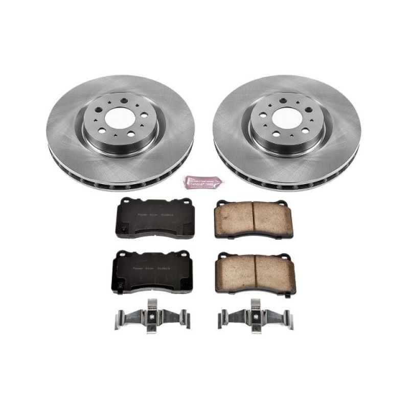 Volvo S60 Brake Kit - Front - PowerStop - Z17 Evolution Plus Ceramic Pads + Autospecialty Rotors - `04-`07