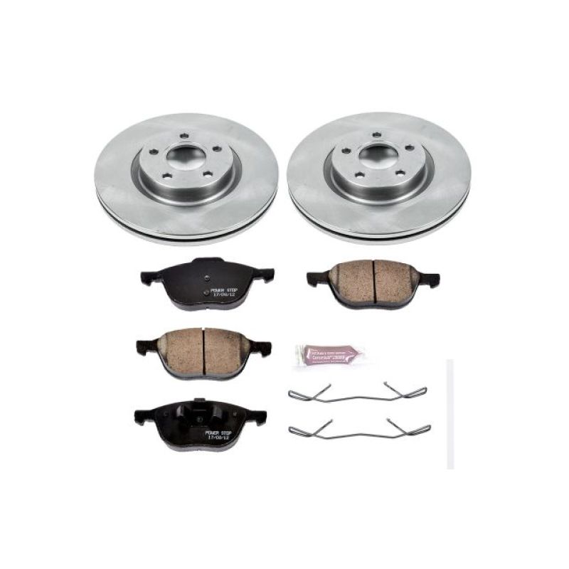 Ford C-Max Brake Kit - Front - PowerStop - Autospecialty Rotors + Z17 Evolution Plus Ceramic Pads - `13-`17 Ford C-Max Brake Kit - Front - PowerStop - Autospecialty Rotors + Z17 Evolution Plus Ceramic Pads - `13-`17
